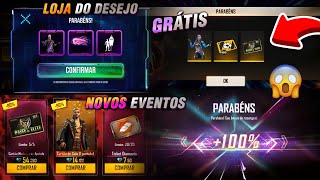 COMO PEGAR A NOVA MOCO DE GRAÇA, BÔNUS DE 110%,  NOVO PUNHO RELÂMPAGO, NOVA LOJA E MAIS - FREE FIRE