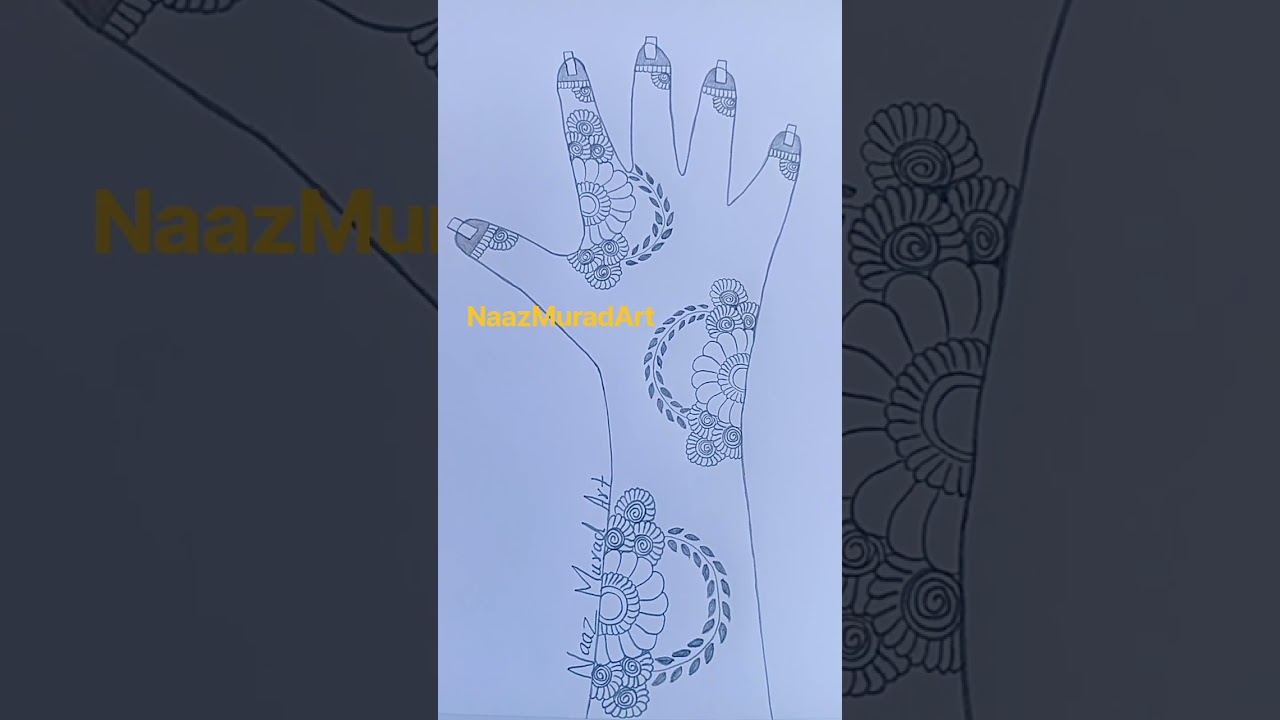 the most beautiful  Arabic henna design for kid's #hennainspiration #hennamagic# #arabianstyle
