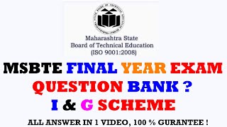 QUESTION BANK FOR MSBTE FINAL YEAR EXAM 2020 ! | I & G SCHEME | screenshot 5