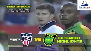 USA vs Jamaica | 1998 World Cup Qualifier | Extended Highlights | October 3, 1997