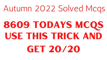 8609 with answers|| Solved mcqs