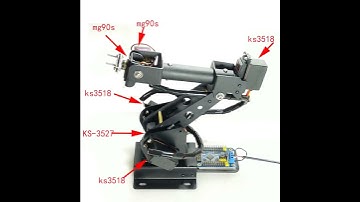 6DOF Metal RC Robot Arm abb Industrial Robot Arm With 6 Servo For /bluetooth Control