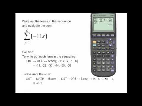 TI-83 - Sequences and Summations
