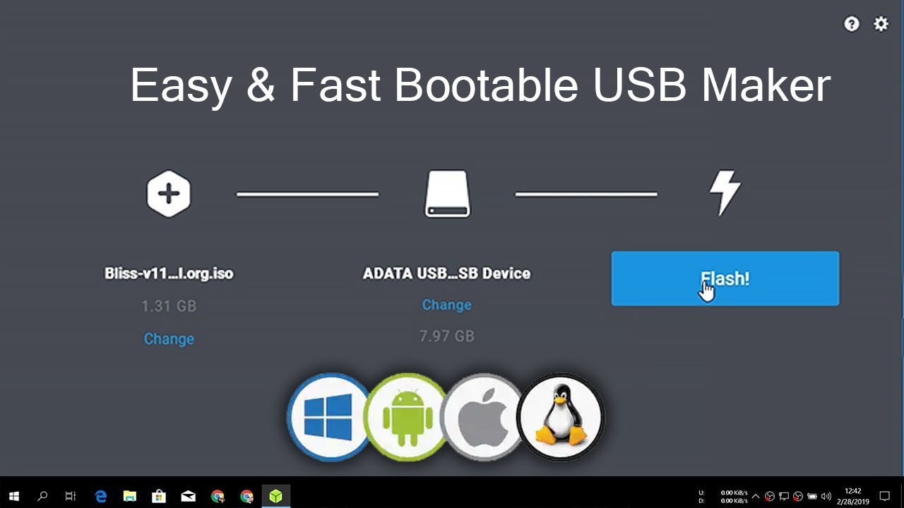 EASY* Make a Bootable USB Flash Drive (2019) Windows, Linux, Android & Mac OS - YouTube