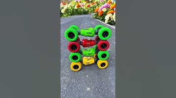 4 Ta Remote Control Red Green Yellow Moka Stunt Cars Ek Sath Chalaya