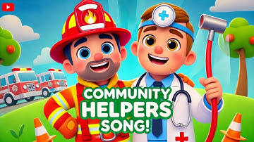 👮‍♂️👨‍⚕️🚛 Community Helpers Song for Kids🎵👏 Thank You, Everyday Heroes!  Let