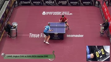2017 Qatar Open (MS-R16) LIANG Jingkun Vs KARLSSON Mattias [Full Match|720p]