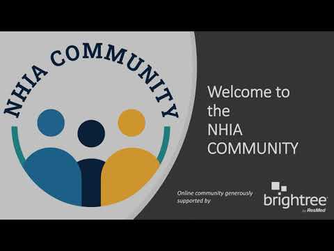 Learn to use the NHIA Community