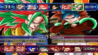 goku ssj12 vs gogeta y veggeto ssj10