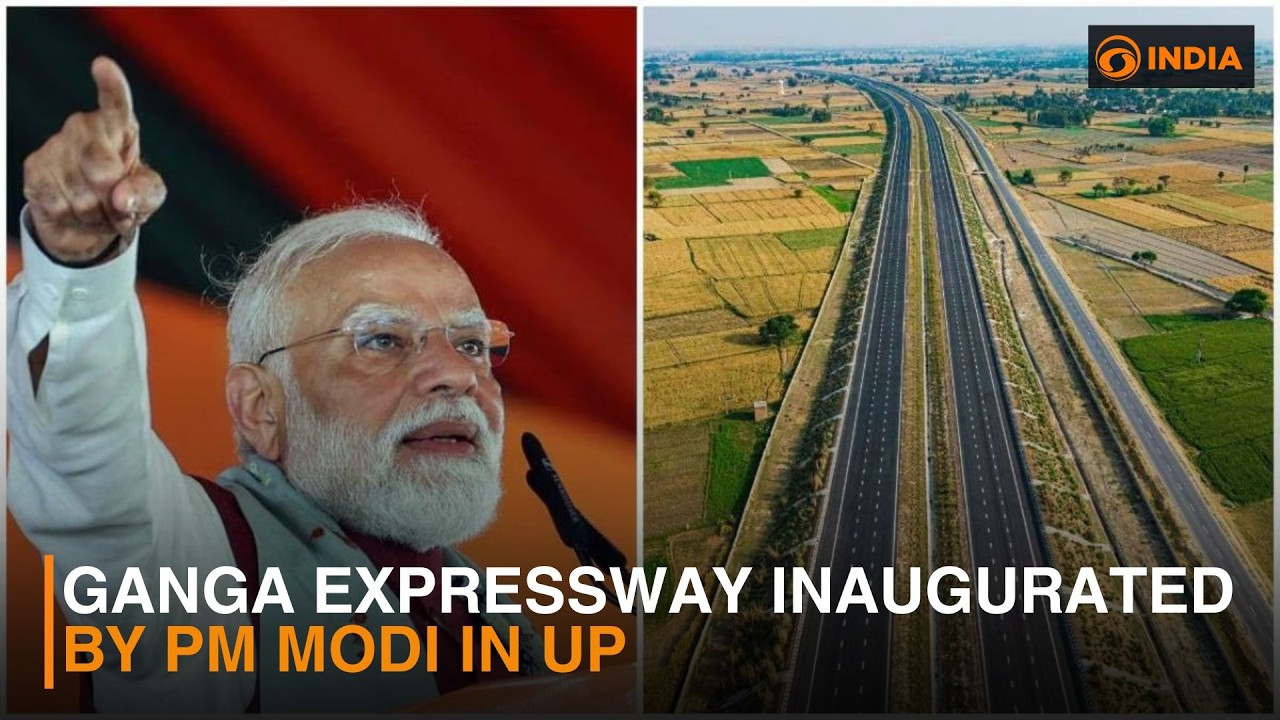 Ganga Expressway inaugurated by PM Modi in UP - YouTube