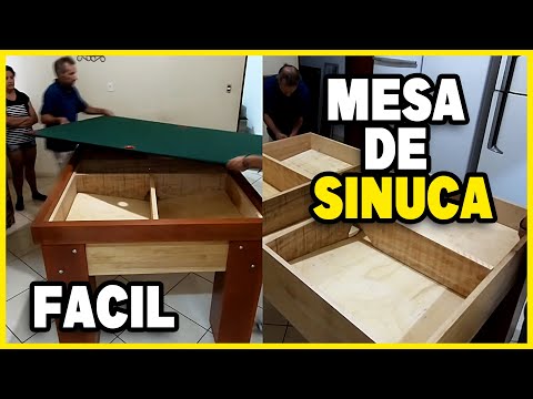 MESA DE SINUCA DE MADEIRA MELHOR PASSO A PASSO DO YOUTUBE !!