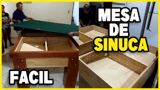 MESA DE SINUCA DE MADEIRA MELHOR PASSO A PASSO DO YOUTUBE !!