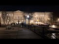 ⌈4κ⌋ 🇫🇷🎨Walk in Paris to the Pont des Arts and the cour Carré at the Louvre at night