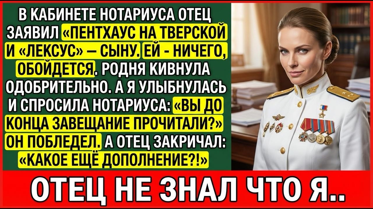 На Оглашении Завещания Отец Лишил Меня Наследства - Я Усмехнулась: “Нотариус… Читайте Дополнение”
