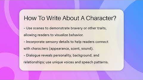 How To Write About A Character? - The Drama Reel