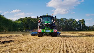 John Deere 6230R + Lemken Kurzscheibenegge Heliodor 9  auf dem Acker I MTSWSLR