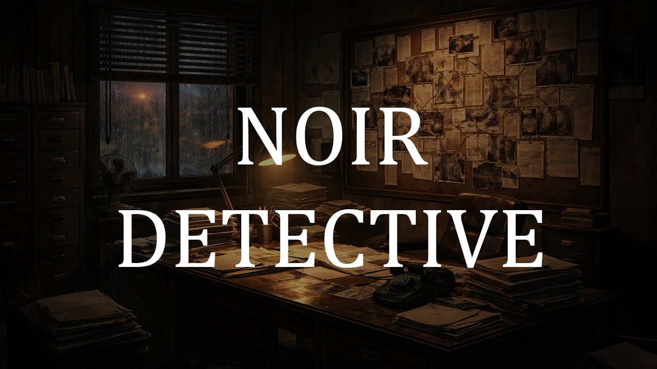 Noir Detective Soundtrack 7 Hours 🌒 Private Investigator Office Ambience