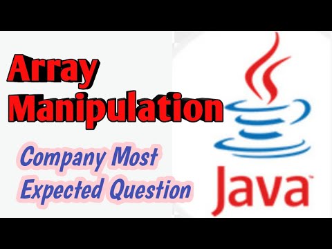 Array Manipulation complete JAVA Program