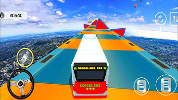 Ramp bus stunt driving - Advance Crazy Mega Stunt Simulator🔥🚌 - Android Gameplay - Mobile Games