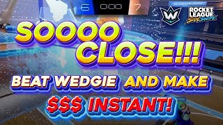 Nearly Lost 1500 In Just 4Min Vs 2 Subscribers On Stream - Rocket League Mobile