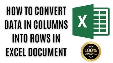 Turn Columns into ROWS in Excel Documents FAST!