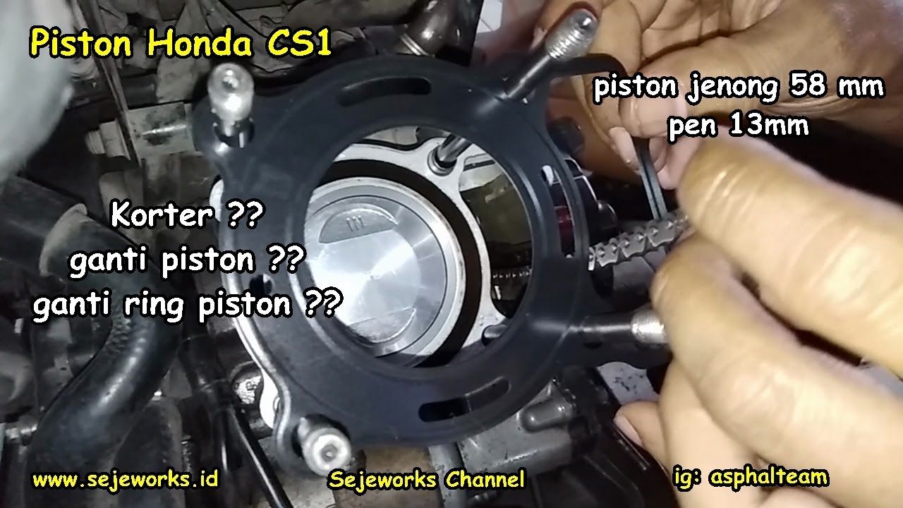 Cara Pasang Piston Honda CS1 yang Ngebul Putih