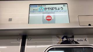 地下鉄LCD (液晶ディスプレイ) 東西線　大手町駅から門前仲町駅