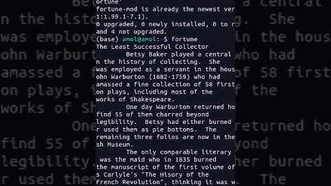 Linux Command To Print Random Epigram | Fortune | Linux Tutorials | Tech Blooded |#Shorts
