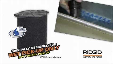 How To Use The RIDGID® Wet/Dry Vac Filters