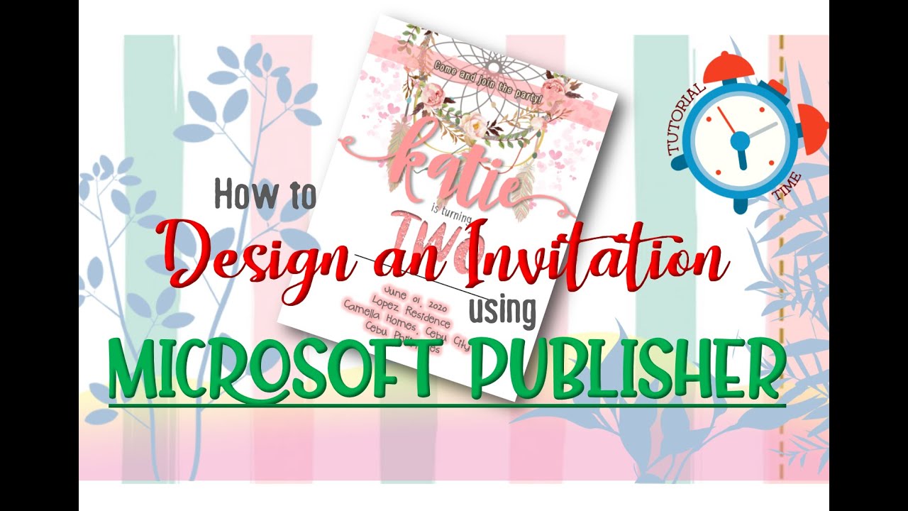 how-to-design-an-invitation-using-microsoft-publisher-youtube