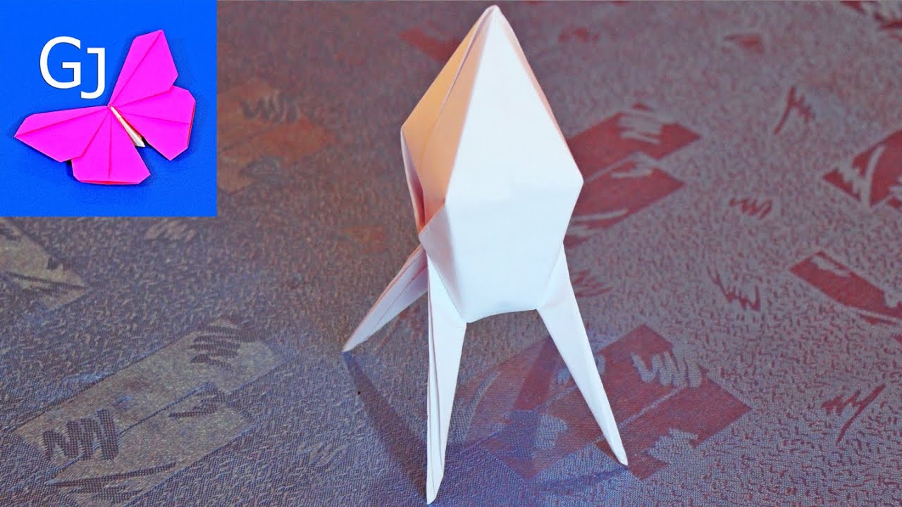 Оригами ракета: 2 простых варианта пошагово