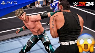 WWE 2K24 - Braun Strowman vs. Logan Paul - Full Match at Backlash France | PS5™ [4K60]