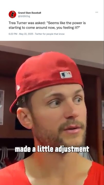 Trea Turner: It's All About Little Adjustments - YouTube