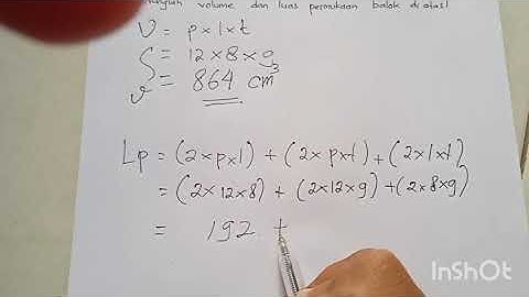 Matematika: Menghitung Volume dan Luas Permukaan Balok