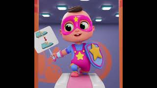 Superhero Baby Saves The Day! 🦸‍♂️ Escalator Safety For Kids #nurseryrhymes #learningforkids #shorts