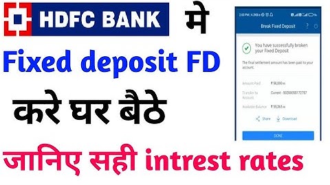 Hdfc Bank me FD kaise kare | hdfc net banking se Fixed Deposit kaise kare | how to do FD in Hdfc App