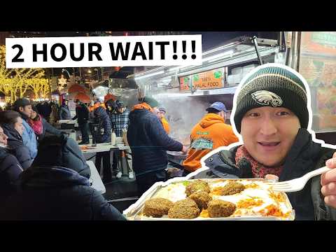 Is NYC's Most HYPED Street Cart Worth a 2 HOUR WAIT Trying ADEL's