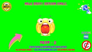 Male Scary Scream Emoji😱🔥Green Screen Animation with Sound Effect🔊👍🏻No Copyright Strike 100% Free Wealth