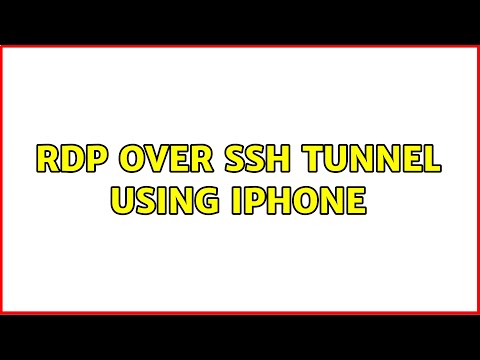 RDP over ssh tunnel using iphone (2 Solutions!!)