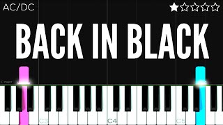 Ac/Dc - Back In Black Easy Piano Tutorial