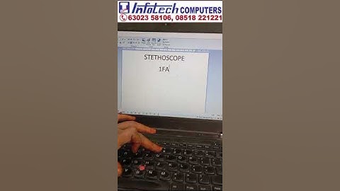 Create  STETHESCOP In Word Document | Infotech Computers Bhagya Nagar Kurnool 6302358106#training