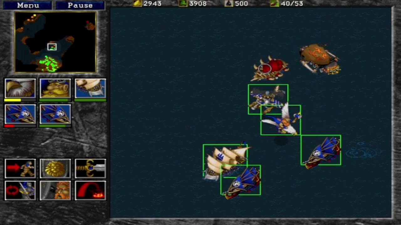 Warcraft 2 - Tides of Darkness - Human Campaing Map 13