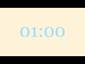 1-Minute Countdown Timer | Bleach White × Columbia Blue