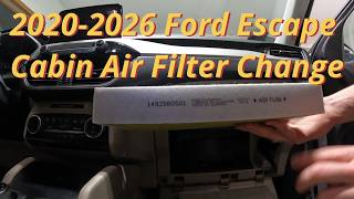 2020-2026 Ford Escape Cabin Air Filter Change