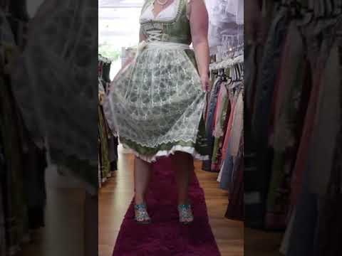 Puschini Dirndl hellgrün und weiß von KRÜGER Puschini Dirndl hellgrün und weiß von KRÜGER