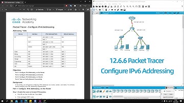 Cisco 12.6.6 Packet Tracer - Configure IPv6 Addressing - Türkçe