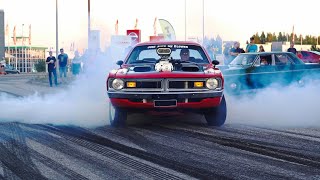 BIG V8 MUSCLE CARS Gone WILD!! *Burnouts* - Porvoo Cruising 8/2022