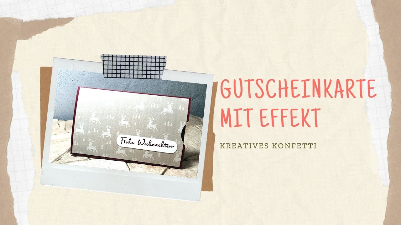 Gutscheinkarte mit Effekt