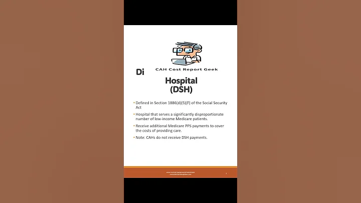 Disproportionate Share Hospital (DSH) - Medicare Cost Report Acronyms and Definitions
