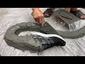Amazing ideas  beautiful garden decoration  unique creations from sports shoes and cement